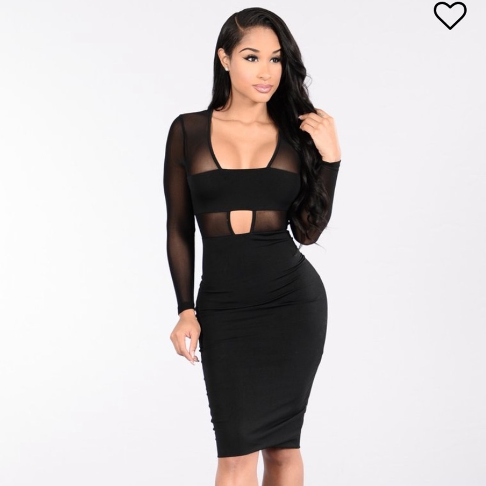 Black midi dress